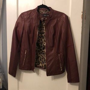 Red Faux Leather Jacket!